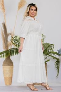 Plus Size Solid Crochet Maxi Dress