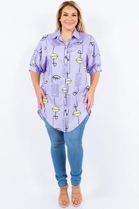 Plus Size Fashion Tunic Shirt