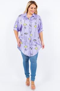 Plus Size Fashion Tunic Shirt