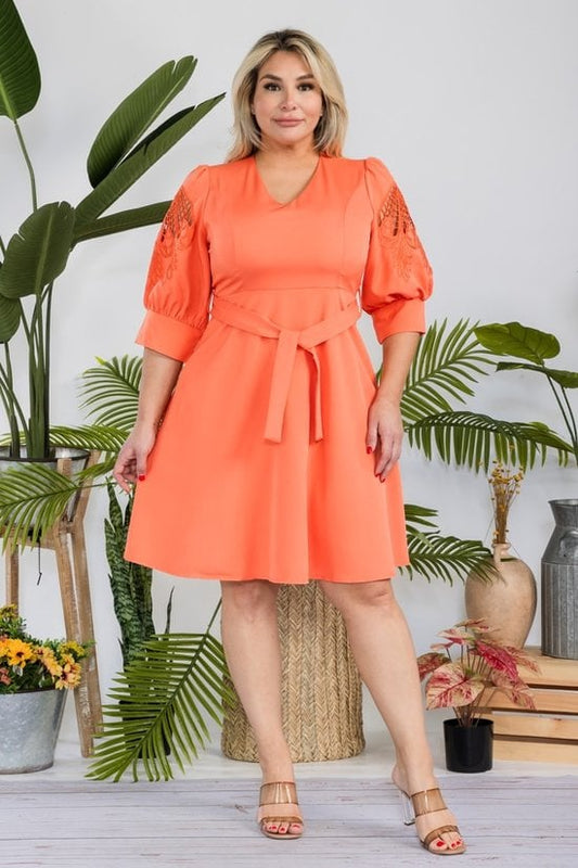 Plus Size Fitted Casual Dress