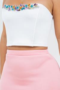 LIGHT PINK MERMAID FITTED FLOWY SKIRT